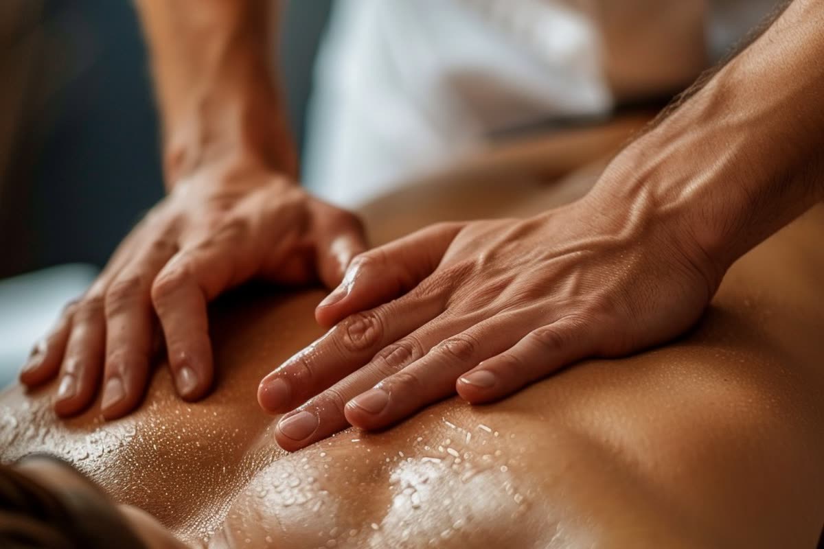 Masaż tkanek głębokich pleców w studiu Massage 4 You w Poznaniu